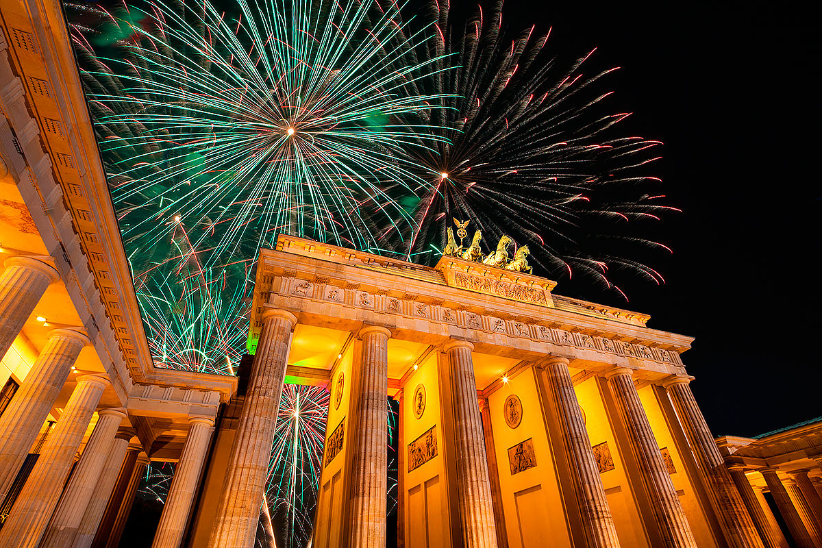Бранденбургские ворота в Новый год